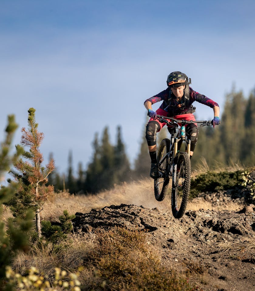 Megan Rose finding a trail gap.
