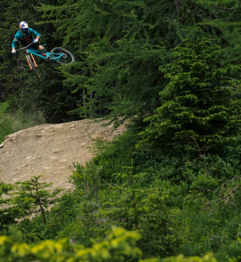 Richie Rude doing a whip of a jump in Schladming