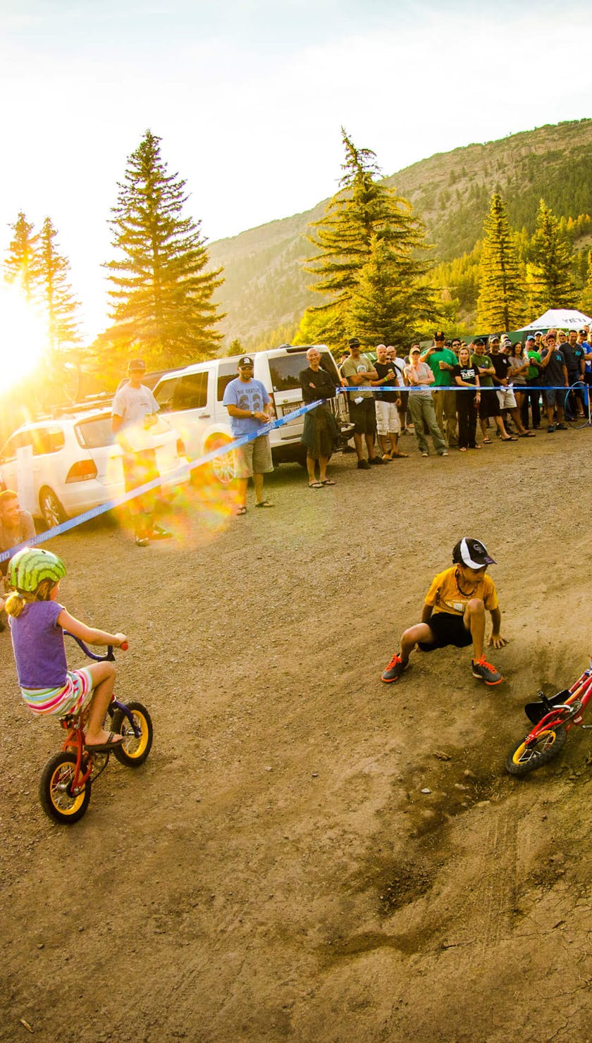 Youngsters love the mini bike races too