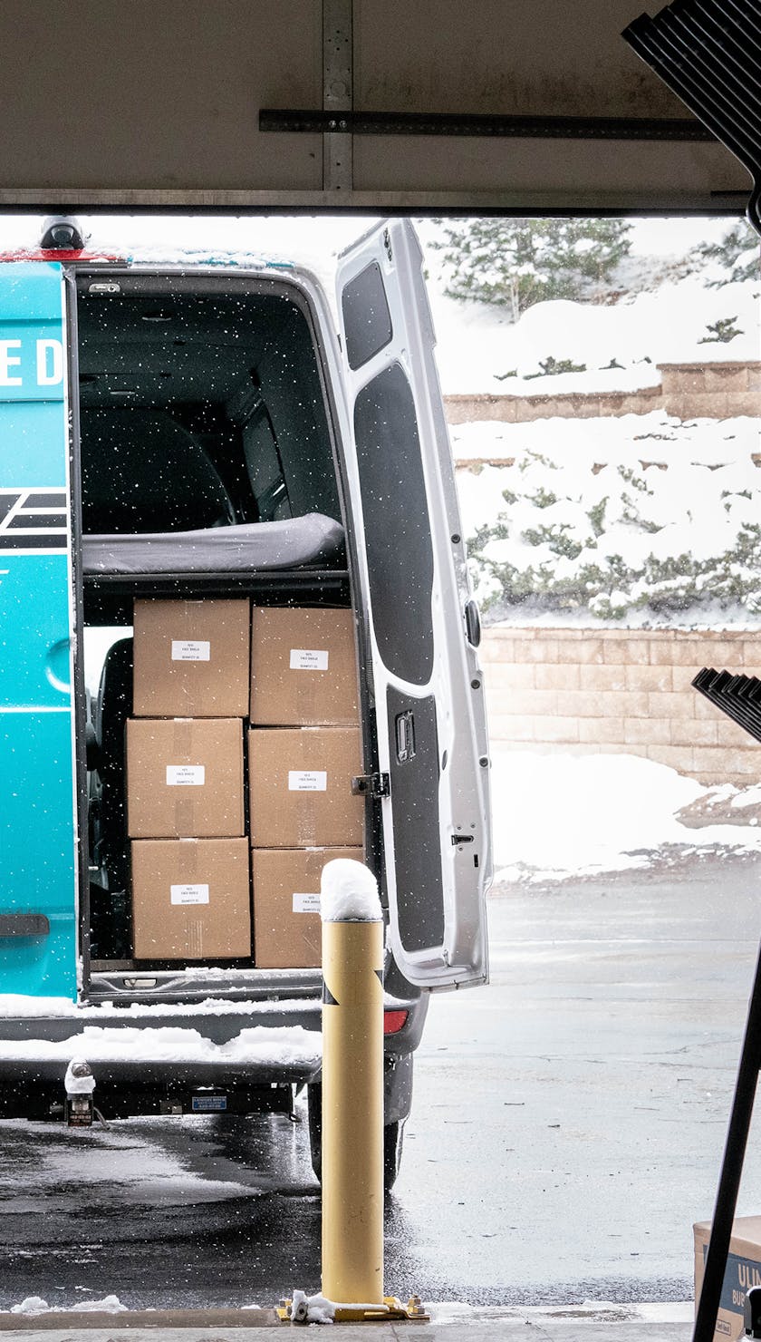 Yeti Demo rig loaded up cases of shields