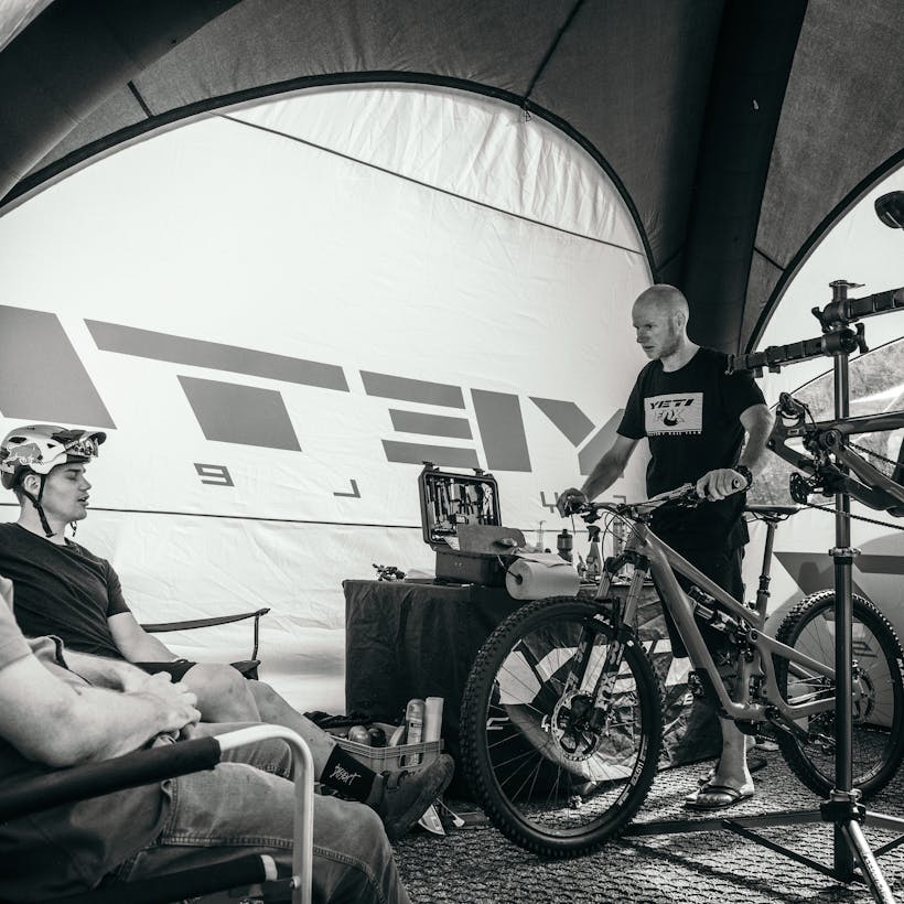 Race Team pits in Whistler