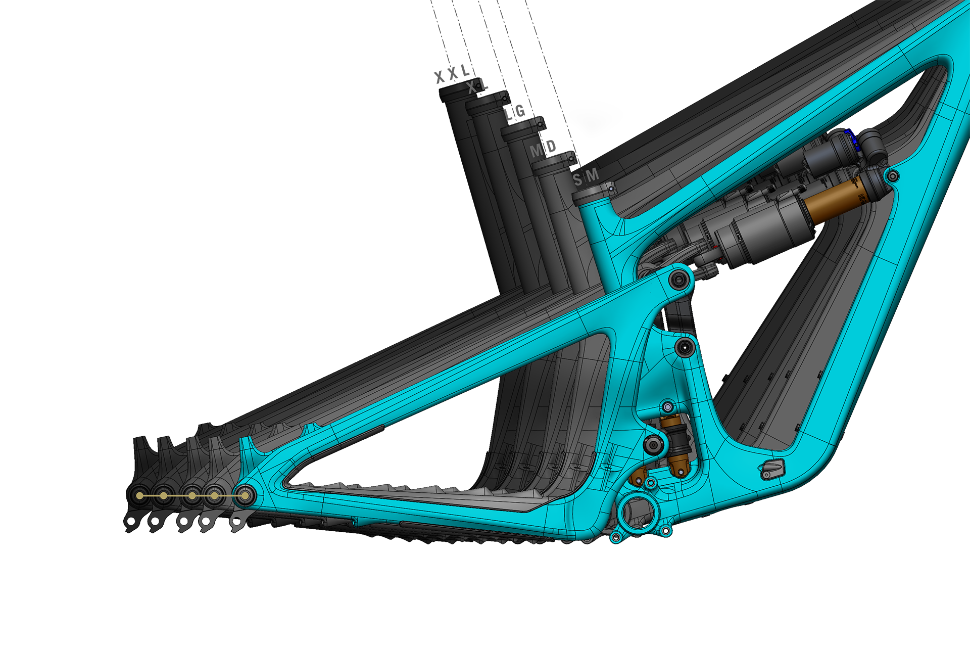 SB160 Frame Sizes Frame Feature