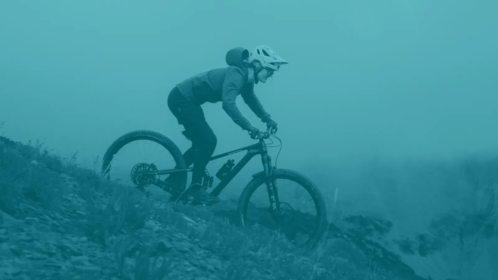 Yeti MT rider on a mountain trail