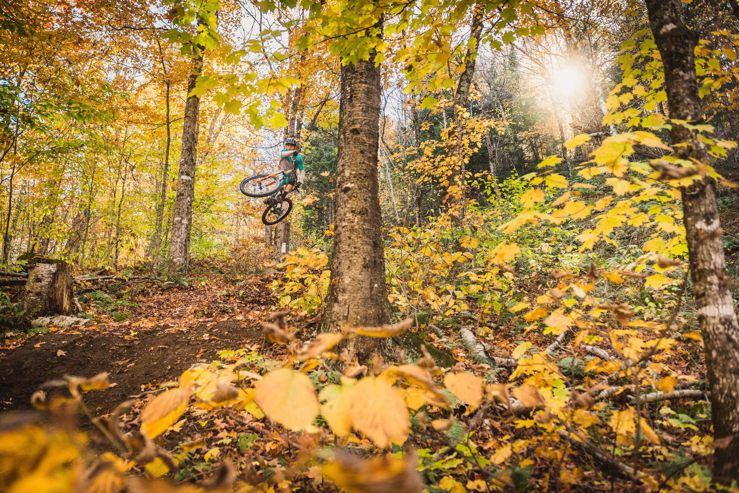 Adam Morse with style in the woods of Vermont