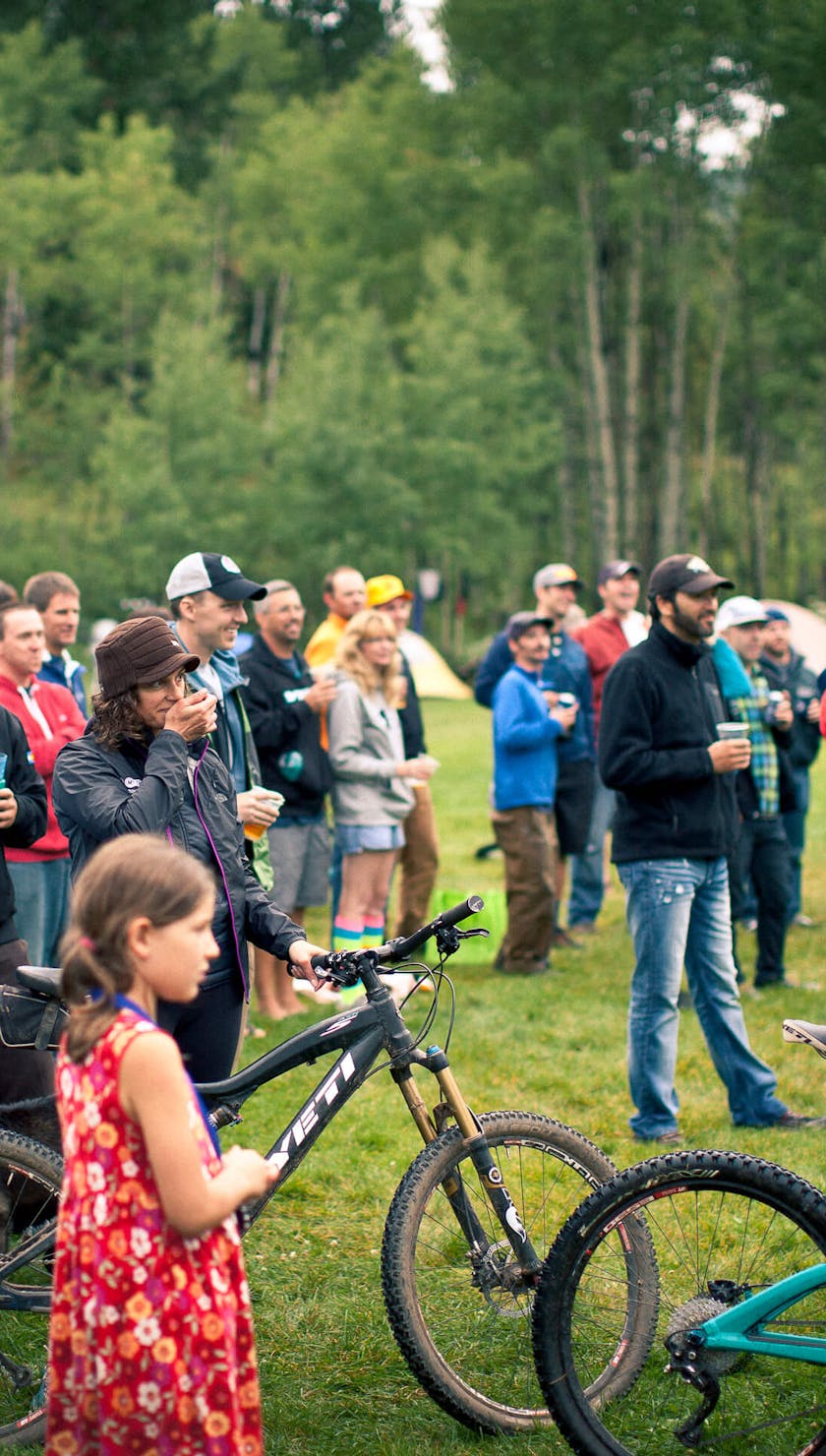 Crowd enjoying festivities
