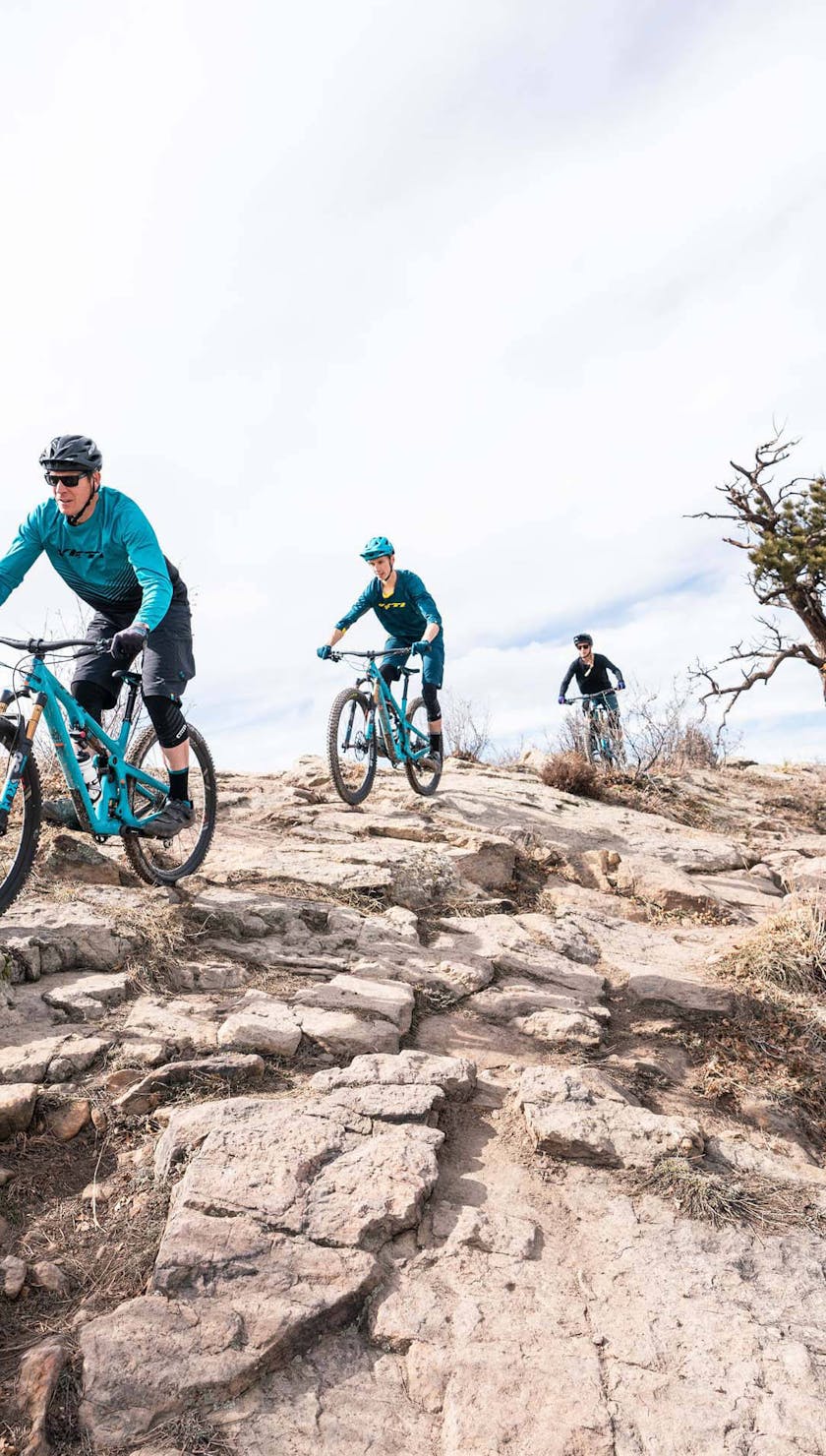 Dave, Josh, and Amanda ride Dakota ridge