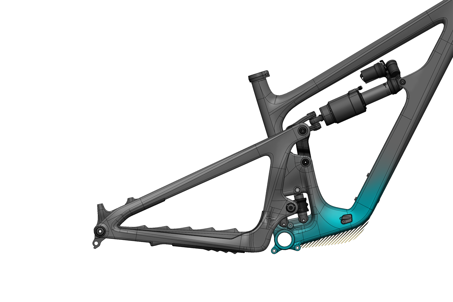SB160 Downtube Clearance Frame Feature