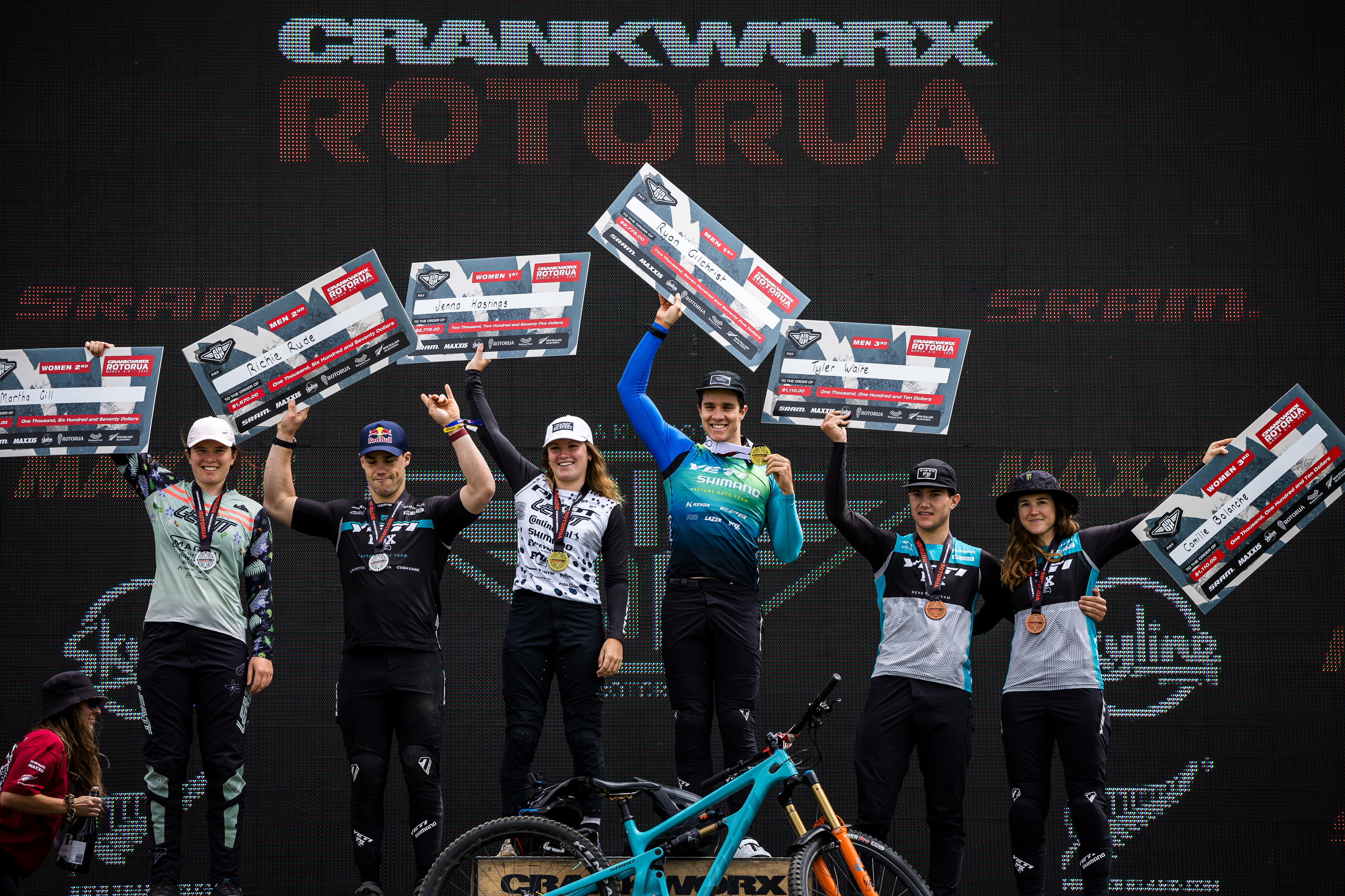2025 Crankworx Rotorua - Air DH Podium