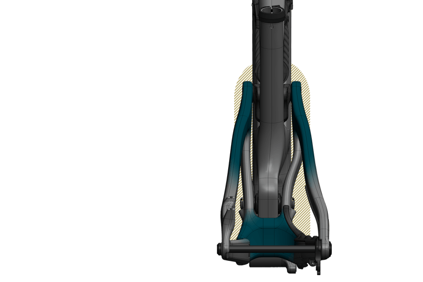 SB165 Frame Feature Tire Clearance