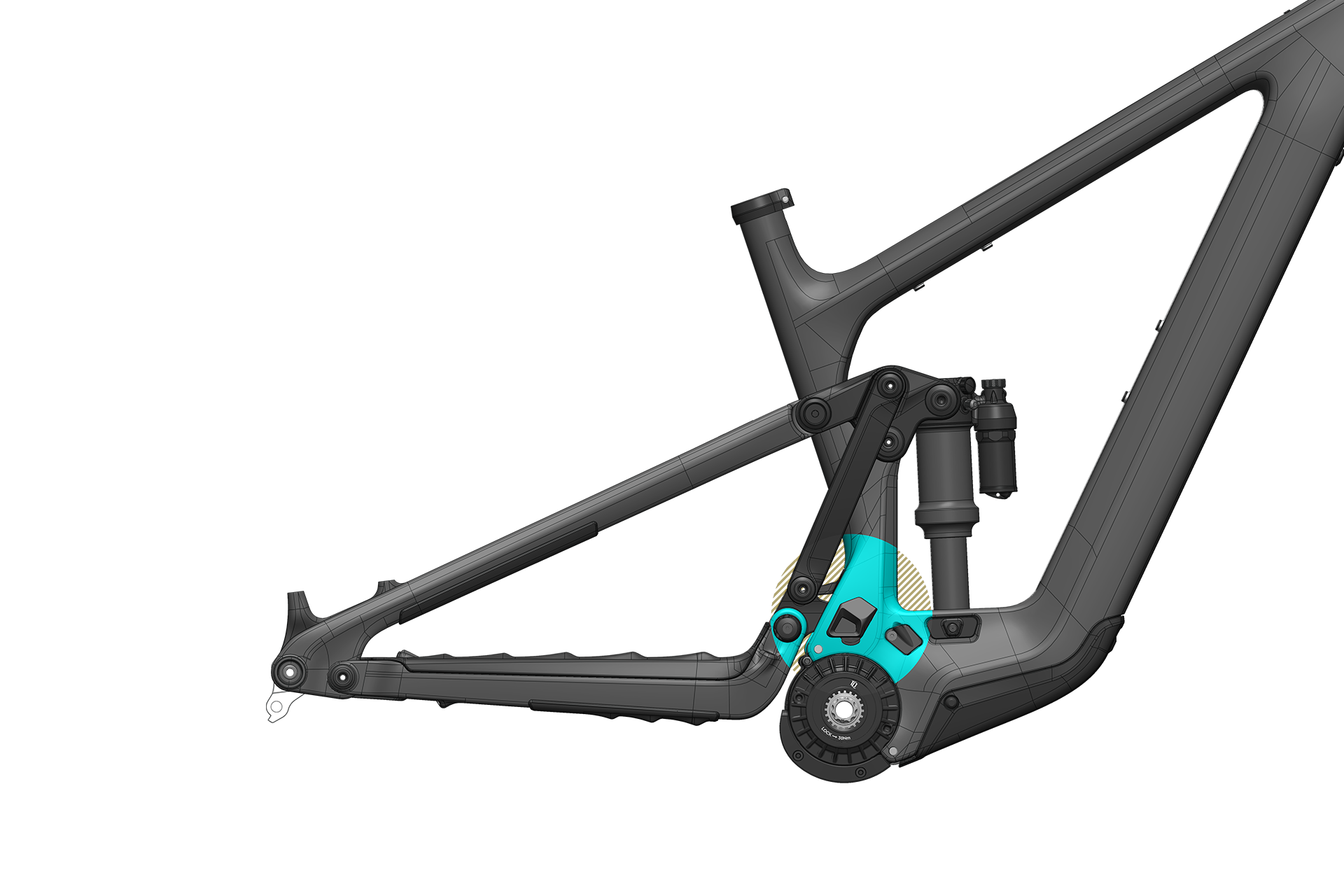 Yeti MTe - Integrated Chainguide