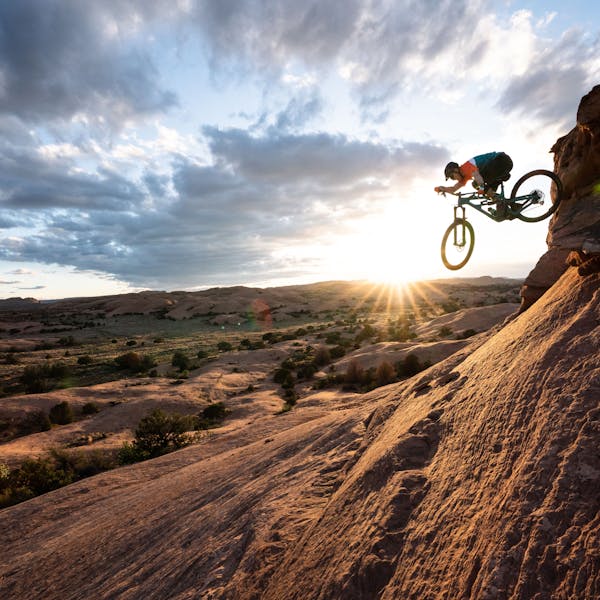 Marty Schaffer dropping into slickrock