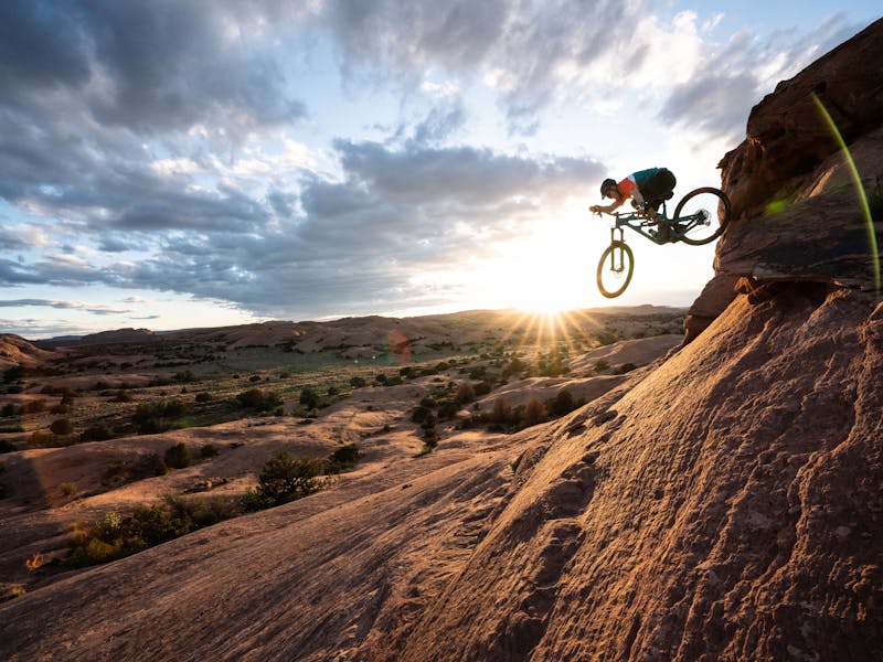 Marty Schaffer dropping into slickrock
